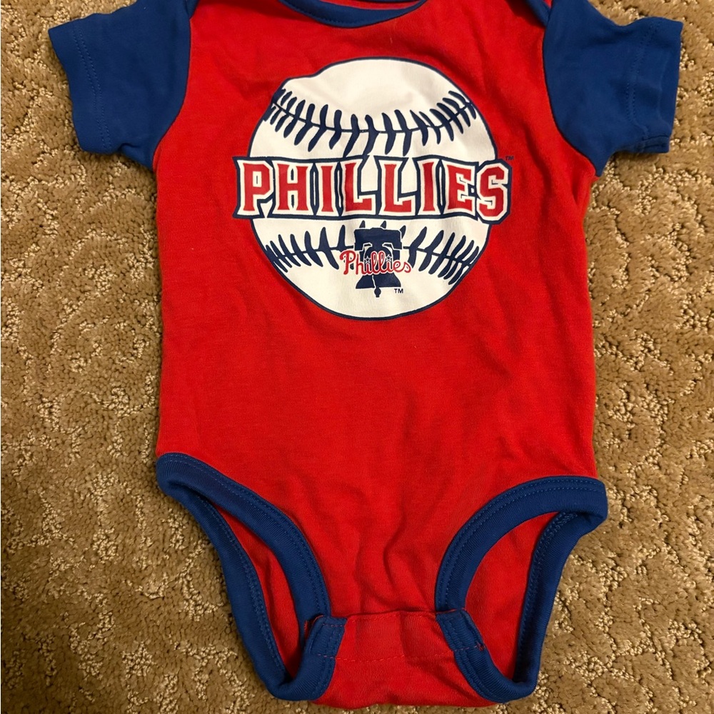 Genuine Merchandise Phillies Red and Blue Onesie